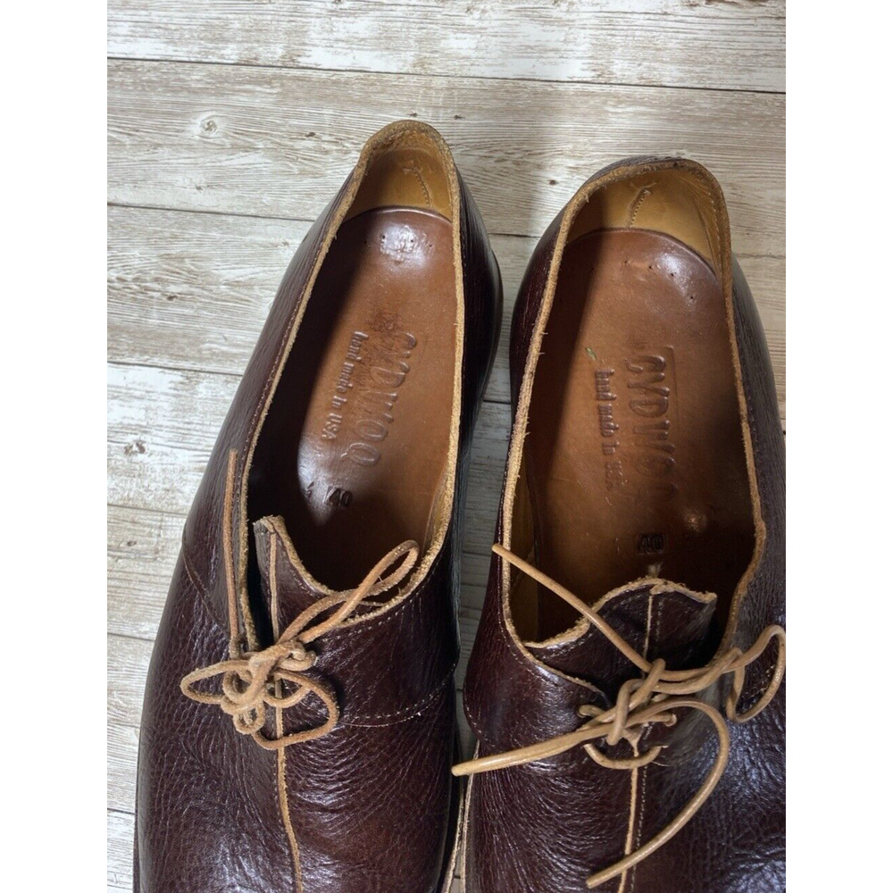 Cydwoq Shoes Womens 40EU / 10US Brown Leather Handmade USA Architectural Vintage - Picture 12 of 16